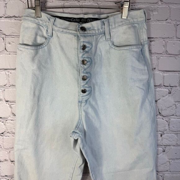 Vintage Wrangler Silverlake Buttonfly High Waisted Light Wash Jeans 15/16 - Picture 2 of 9